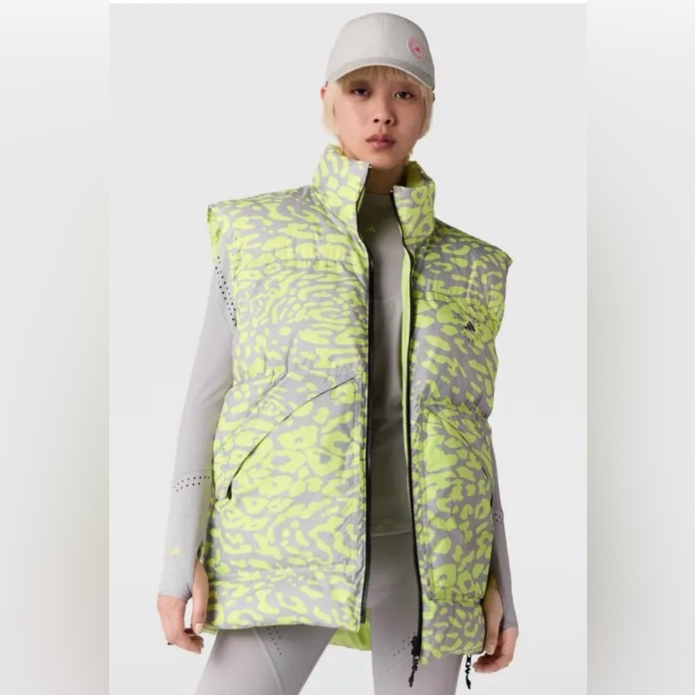 Very Rare Stella McCartney Neon Green and Gray Reversable Vest Size XS